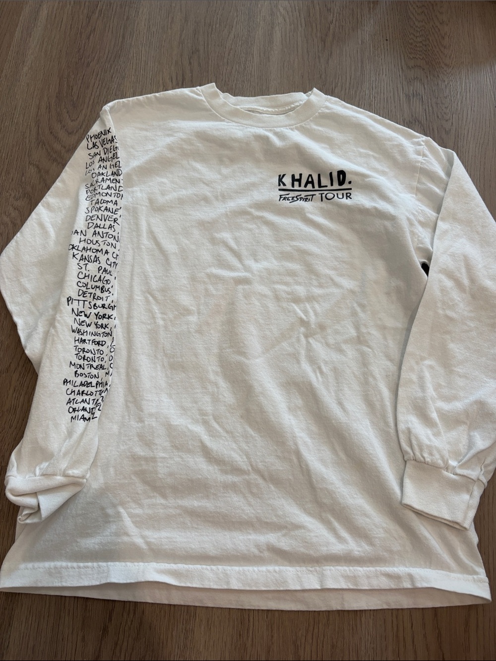 White 'Free Spirit Tour' Long Sleeve T-Shirt
